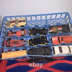 (2)Vintage Garage Carry Case Parks 72 Cars Tara Toy Corp. FULL with CARS MIXED