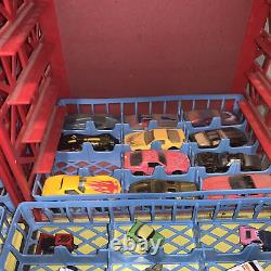 (2)Vintage Garage Carry Case Parks 72 Cars Tara Toy Corp. FULL with CARS MIXED