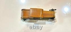 2113. A Vintage George Fischer Tin Litho Penny Toy Sedan Car-Germany -WithDriver