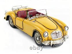 29CM Handmade Antique 1962 MGA Supercar Racer Car Tin Metal Reproduction Model