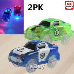 2PK Cars for Magic Tracks Glow in the Dark Race track LED Light Up Replacement