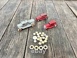 3 Vintage Metal Toy Cars And 23 Extra White Tires Vintage Toy Cars Tootsie