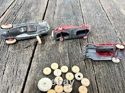 3 Vintage Metal Toy Cars And 23 Extra White Tires Vintage Toy Cars Tootsie