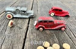 3 Vintage Metal Toy Cars And 23 Extra White Tires Vintage Toy Cars Tootsie