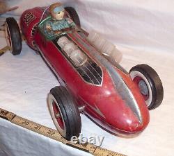 #301 CHAMPION RACE CAR 1950s LARGE TIN BATTERY TOY MODERN TOYS JAPAN WORKS