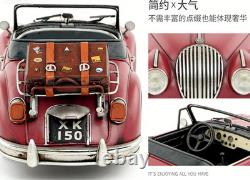 32CM Handmade Antique 1595 XK150 Sports Car Tin Metal Reproduction Model