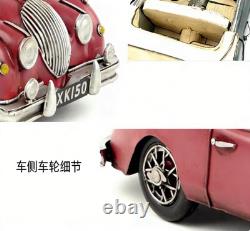 32CM Handmade Antique 1595 XK150 Sports Car Tin Metal Reproduction Model