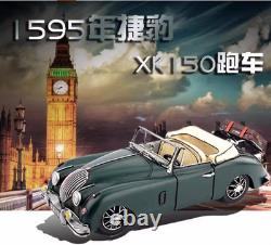 32CM Handmade Antique 1595 XK150 Sports Car Tin Metal Reproduction Model Green