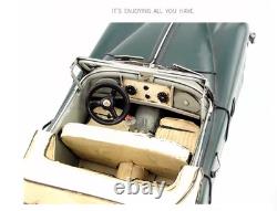 32CM Handmade Antique 1595 XK150 Sports Car Tin Metal Reproduction Model Green