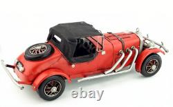 32CM Handmade Antique 1965 Excalibur Sports Car Tin Metal Reproduction Model