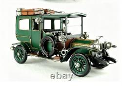 34CM Handmade Antique 1907 Vintage Car Vehicle Tin Metal Reproduction Model