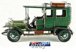34CM Handmade Antique 1907 Vintage Car Vehicle Tin Metal Reproduction Model