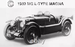 35CM Handmade Antique 1933 MG L-TYPE Sports Car Tin Metal Reproduction Model
