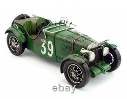 35CM Handmade Antique 1934 MG K3 Magnette Racer Car Tin Metal Reproduction Model