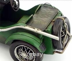 35CM Handmade Antique 1934 MG K3 Magnette Racer Car Tin Metal Reproduction Model