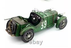 35CM Handmade Antique 1934 MG K3 Magnette Racer Car Tin Metal Reproduction Model 35CM Handmade Antique 1934 MG K3 Magnette Racer Car Tin Metal Reproduction Model