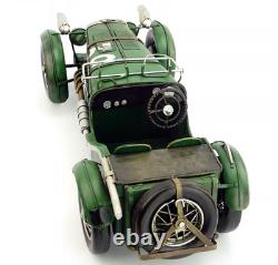 35CM Handmade Antique 1934 MG K3 Magnette Racer Car Tin Metal Reproduction Model