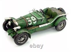 35CM Handmade Antique 1934 MG K3 Magnette Racer Car Tin Metal Reproduction Model