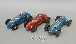 3x Vintage GAMA Mercedes 107 West Germany Tin Litho Friction Toy Car Lot