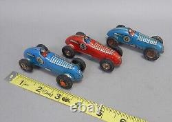 3x Vintage GAMA Mercedes 107 West Germany Tin Litho Friction Toy Car Lot