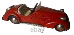 40's Germany Distler Mercedes-Benz Tin Wind Up Sports Car 3-speed with Reverse