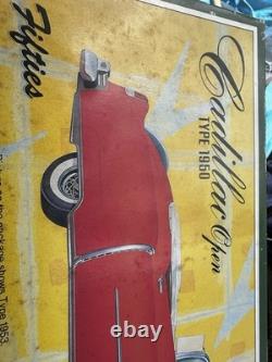 50's Fifties Cadillac Open 1950 TYPE Vintage Tin Toy Car Made in Japan Red