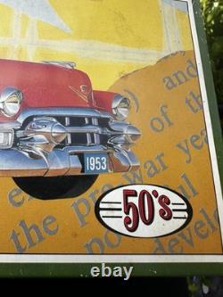 50's Fifties Cadillac Open 1950 TYPE Vintage Tin Toy Car Made in Japan Red