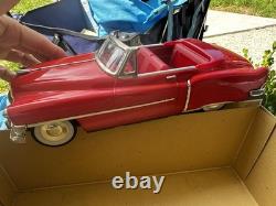 50's Fifties Cadillac Open 1950 TYPE Vintage Tin Toy Car Made in Japan Red
