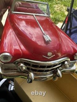 50's Fifties Cadillac Open 1950 TYPE Vintage Tin Toy Car Made in Japan Red