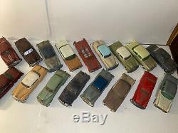50s 16 vintage toy cars lot. 2 Promo Car Banks, 1 Tin Car
