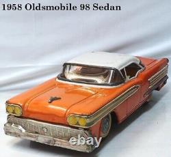 58 Oldsmobile 98 Sedan Oldsmobile Sedan orange tin toy car ATC ASAHI TOY Japan
