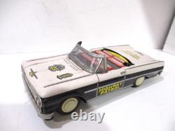 63 FORD- POLICE CAR WITH WORKING CONVERTIBLE TOP- FRICTION 9 LONG -WORKS-japan