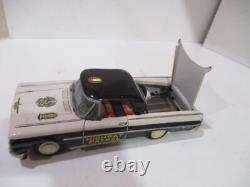 63 FORD- POLICE CAR WITH WORKING CONVERTIBLE TOP- FRICTION 9 LONG -WORKS-japan