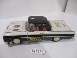 63 FORD- POLICE CAR WITH WORKING CONVERTIBLE TOP- FRICTION 9 LONG -WORKS-japan