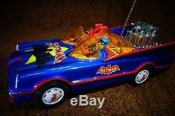 70s Batman Batmobile Vintage Battery Operated Tin Toy Car