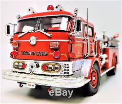 A Vintage 1960s Fire Engine Truck 1 T Metal Model 24 Antique Red Pickup Car 18