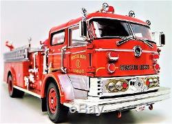 A Vintage 1960s Fire Engine Truck 1 T Metal Model 24 Antique Red Pickup Car 18