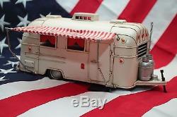 AIRSTREAM TRAILER Caravan coin money piggy bank tinplate car auto handmade