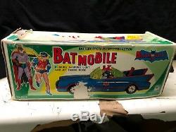 ALL ORIGINAL ASC BATMOBILE BATMAN ROBIN BATTERY OPERATED CAR with Original Box
