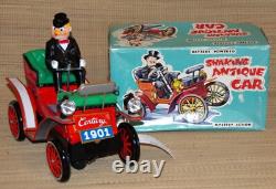AMICO Shaking Antique Car Vintage 1950s Battery Operated Tin Toy Japan #21