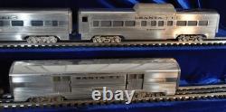 AMT American Model Toys O Gauge Extruded Aluminum Sante Fe Train Cars Vintage
