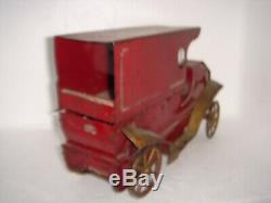 ANTIQUE TOY HILLCLIMBER TOY CAR HILL CLIMBER DELIVERY TRUCK VAN Cast Iron Driver