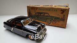 ANTIQUE Vintage 1950s Marusan Toys Kosuge Tin Friction Ford Toy Car & Box