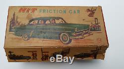 ANTIQUE Vintage 1950s Marusan Toys Kosuge Tin Friction Ford Toy Car & Box