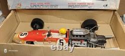 ASAHI LOTUS 49B FORD F-1 Formula One Race Car Tin Battery Toy 1960s Japan Boxed