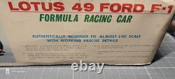 ASAHI LOTUS 49B FORD F-1 Formula One Race Car Tin Battery Toy 1960s Japan Boxed