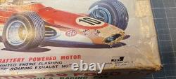 ASAHI LOTUS 49B FORD F-1 Formula One Race Car Tin Battery Toy 1960s Japan Boxed