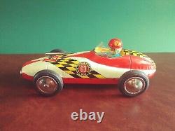 ASC Aoshin Japan Tin Friction Indianapolis Ferrari Race Car Tinplate Racer