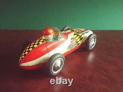 ASC Aoshin Japan Tin Friction Indianapolis Ferrari Race Car Tinplate Racer