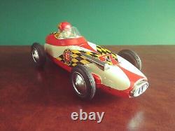 ASC Aoshin Japan Tin Friction Indianapolis Ferrari Race Car Tinplate Racer